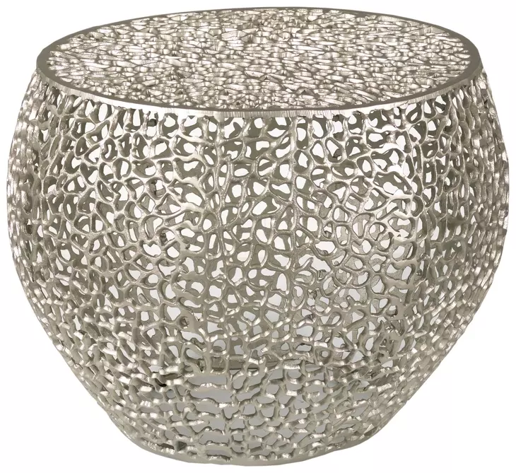 Hidden Treasures Nickel Round Coffee Table