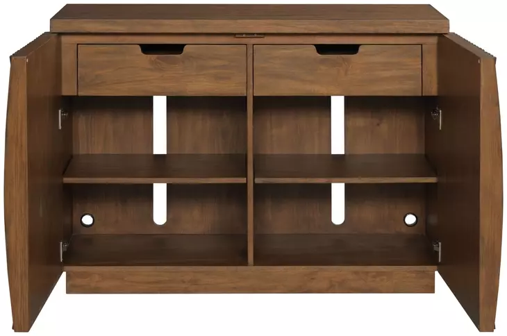 Hidden Treasures Medium Stain 2 Drawer Accent Chest