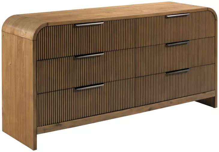 Hidden Treasures Adele Medium Stain 6 Drawer Dresser