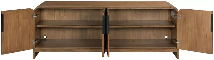 Hidden Treasures Adele Medium Stain 4 Door Storage Cabinet