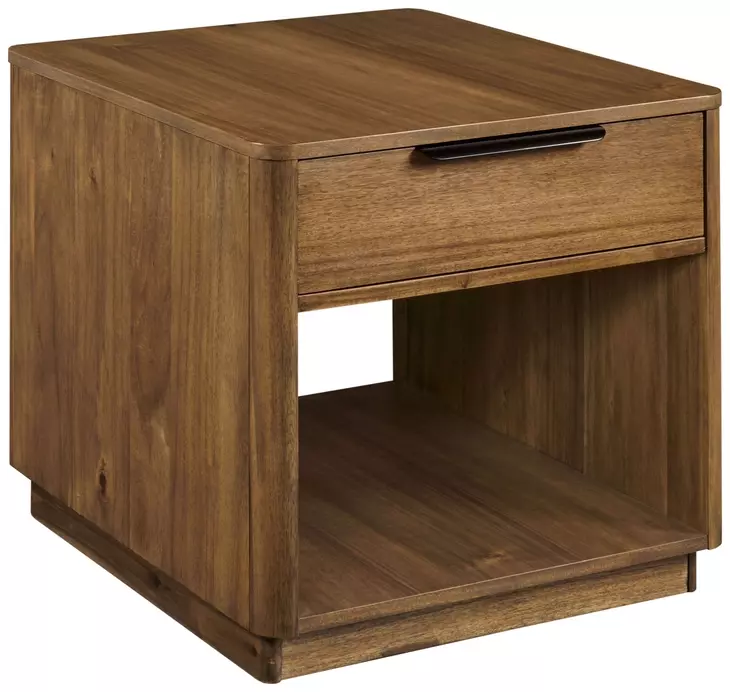 Blair Medium Stain Rectangular End Table with 1 Drawer