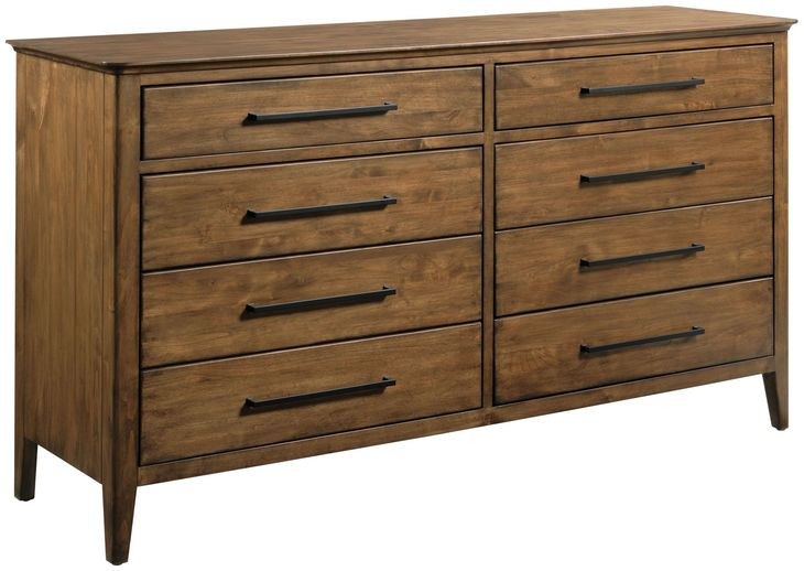 Abode Larson Medium Stain 8 Drawer Dresser