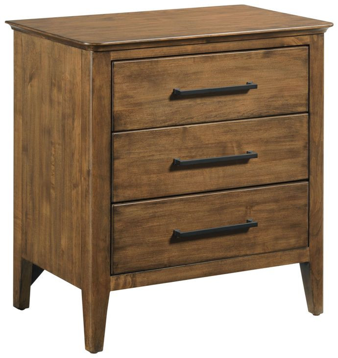 Abode Larson Medium Stain 3 Drawer Nightstand