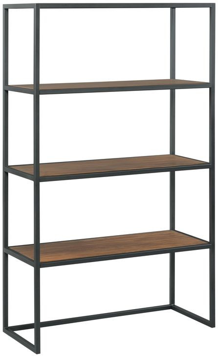 Abode Wagner Brown and Black Hutch with 3 Shelves