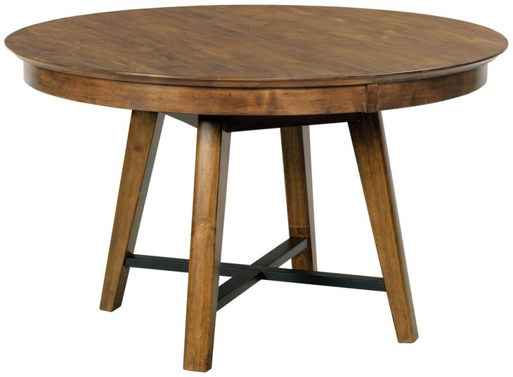Abode Salter Medium Stain 70" Extendable Round Dining Table