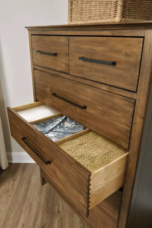 Abode Larson Medium Stain 6 Drawer Chest