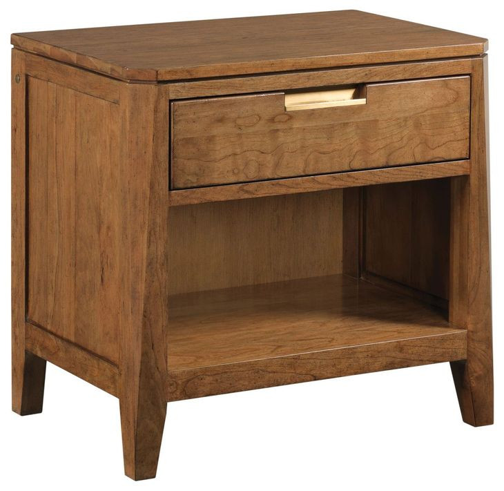 Aspire Scale Brown Nightstand With Built In Outlet