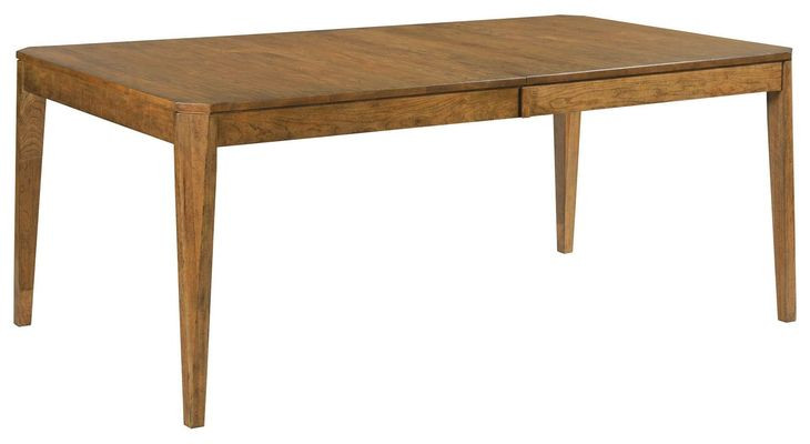 Aspire Medium Stain 114" Extendable Rectangular Edge Dining Table