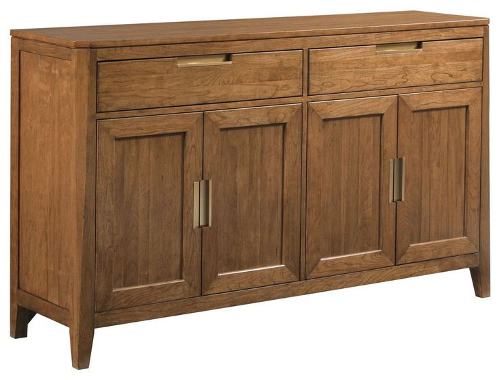 Aspire Preface Medium Stain 4 Door Preface Cabinet