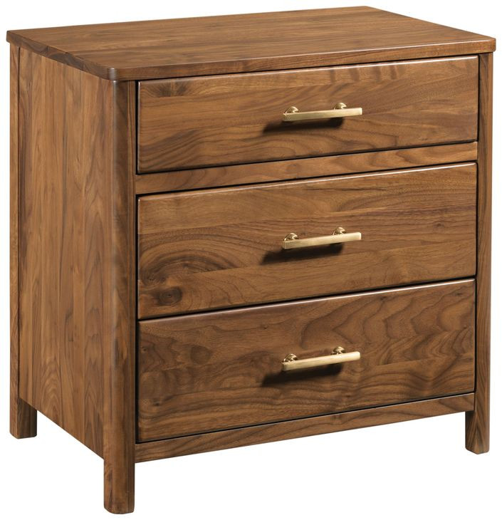 Monogram Walnut Monogram Medium Stain 3 Drawer Nightstand