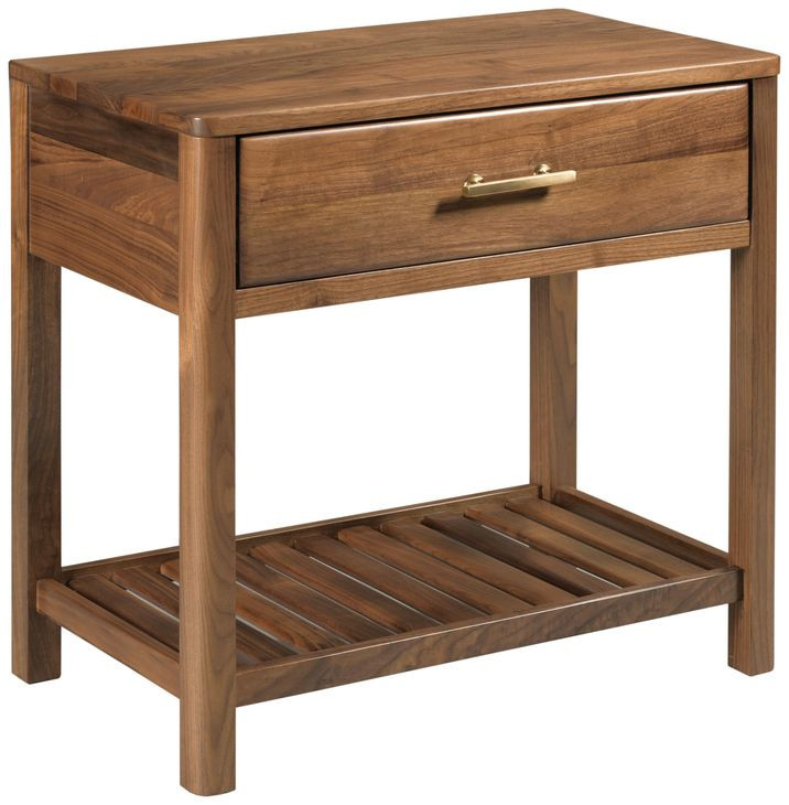 Monogram Walnut Highland Medium Stain 1 Drawer Nightstand