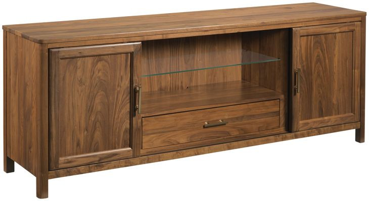 Monogram Walnut Virtue Medium Stain 78" Entertainment Console with 2 Doors