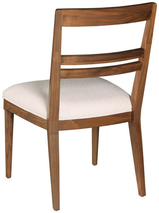 Monogram Walnut Clubhouse Cream Upholstered Side Chair