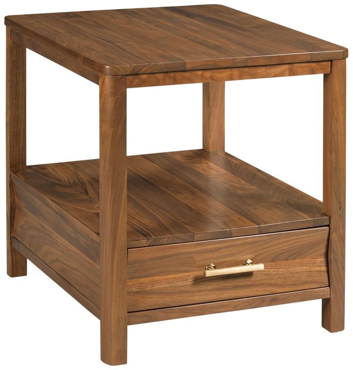 Monogram Walnut Parkway Medium Stain Square End Table