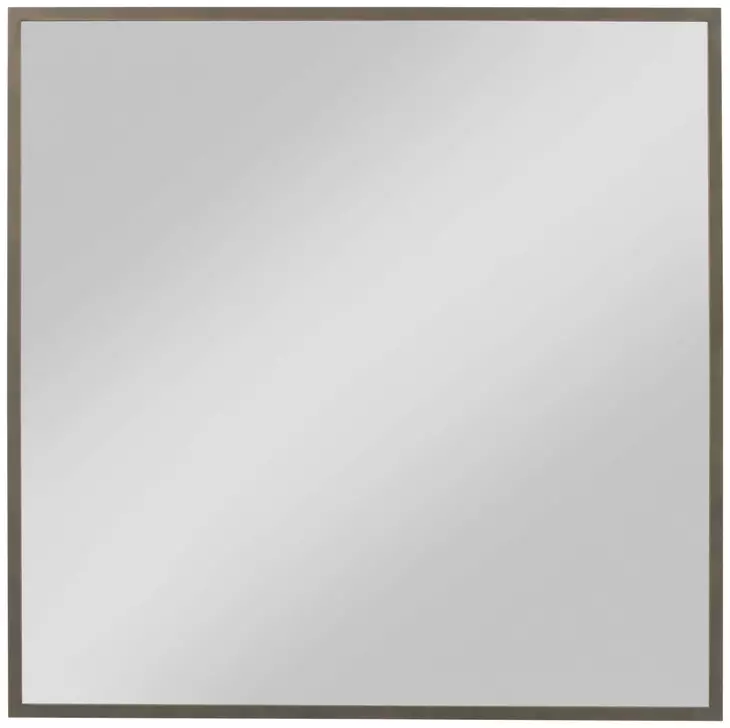 Milan Gray Square Landscape Dresser Mirror