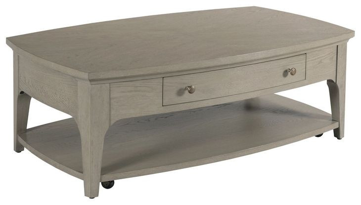 Milan Stone Oval 1 Drawer Cocktail Table