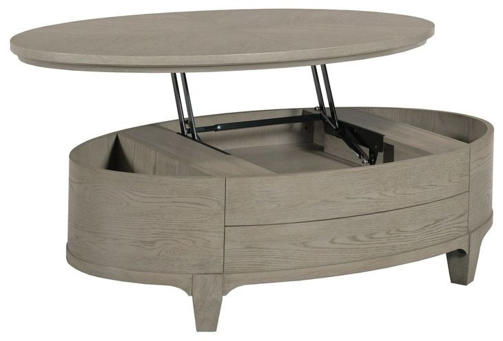 Milan Stone Oval Lift Top Cocktail Table