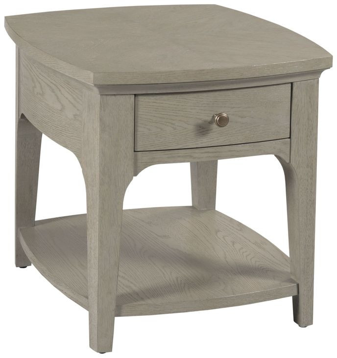 Avery Gray Rectangular End Table with 1 Drawer