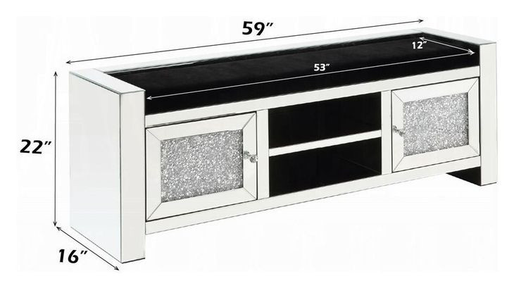Noralie Black Upholstered Accent Storage Bench with 2 Doors