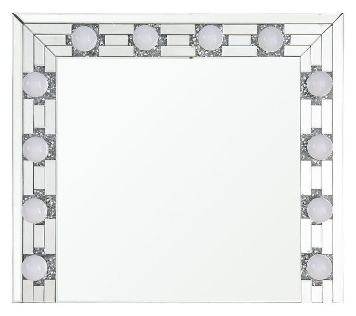 Noralie Silver Rectangular Hollywood Wall Mirror with Light