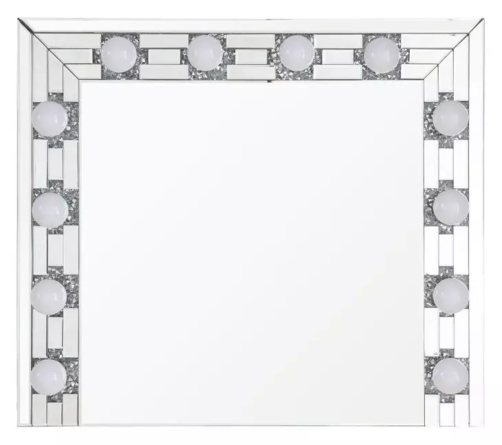Noralie Silver Rectangular Hollywood Wall Mirror with Light