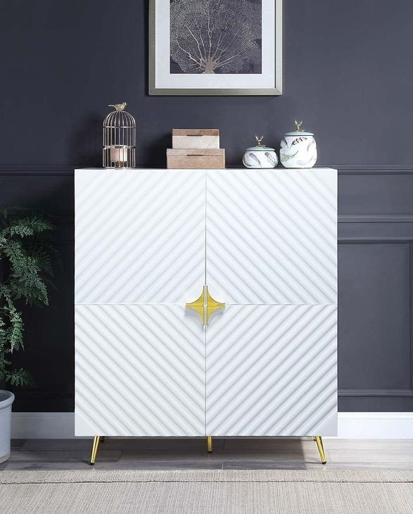 Gaines White 4 Door Accent Cabinet