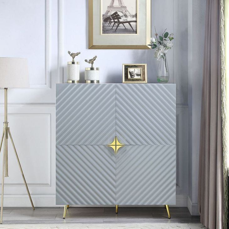 Gaines Gray 4 Door Accent Cabinet