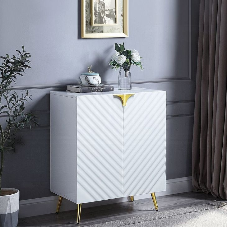 Gaines White Rectangular Console Table