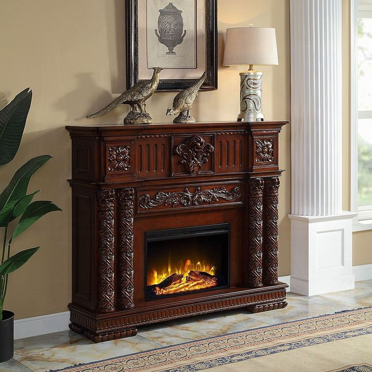 Vendome Cherry Rectangular Electric Fireplace