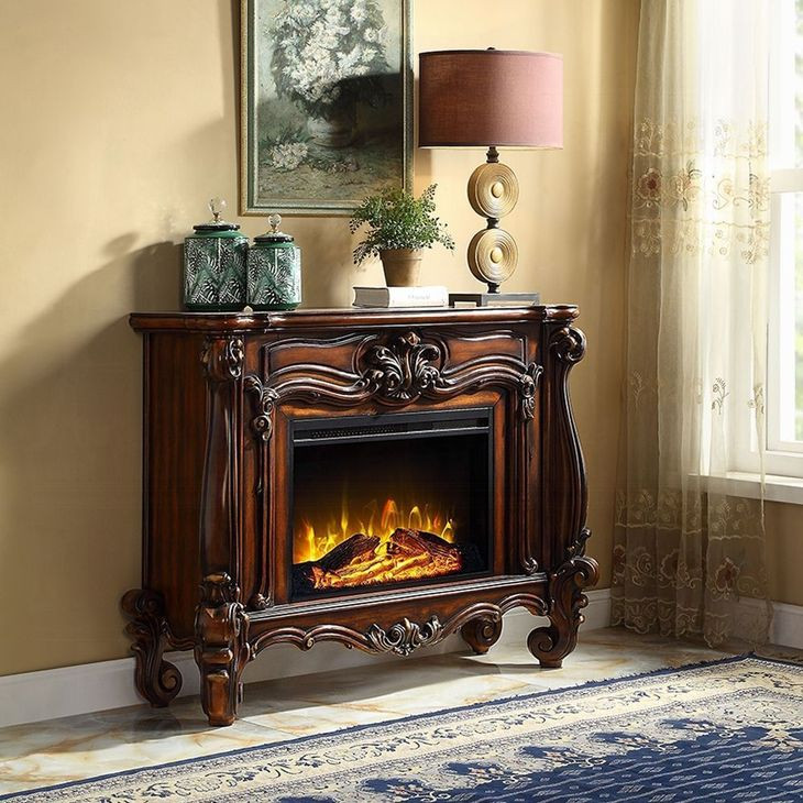 Versailles Cherry Oak Rectangular Electric Fireplace