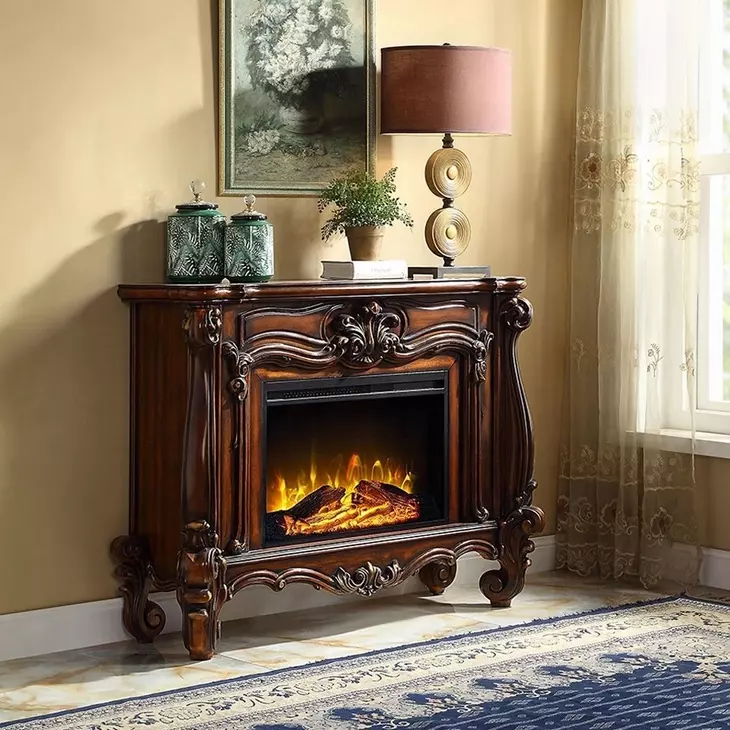Versailles Cherry Oak Rectangular Electric Fireplace