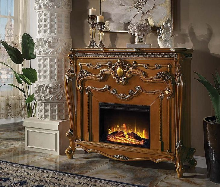 Picardy Honey Oak Rectangular Electric Fireplace