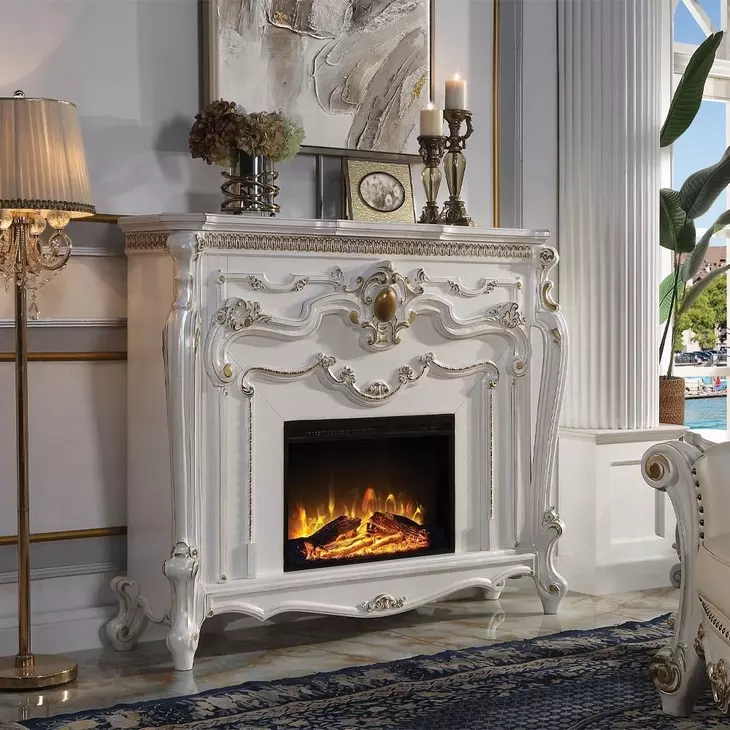 Picardy Antique Pearl Rectangular Electric Fireplace