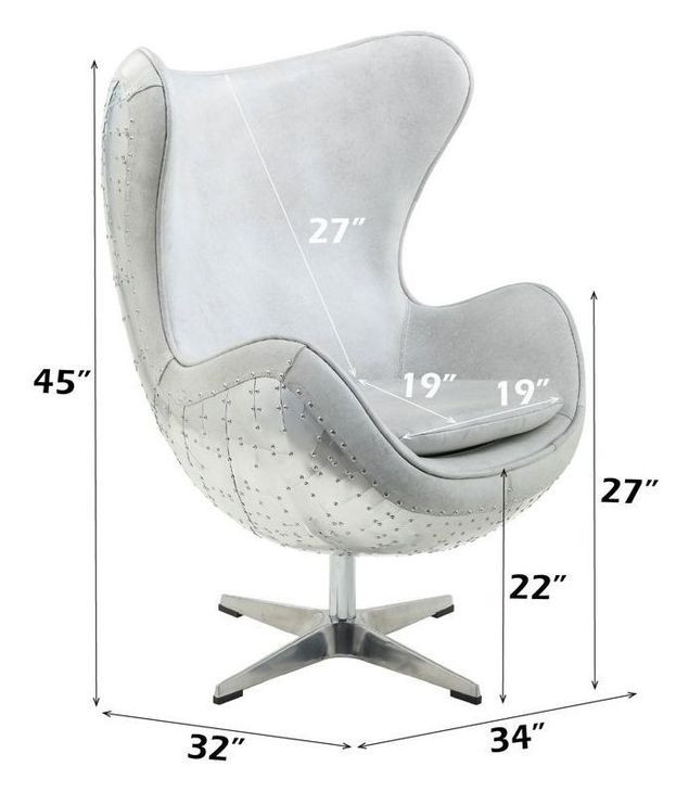 Brancaster Vintage White Leather Upholstered Swivel Accent Chair with Nailhead Trim