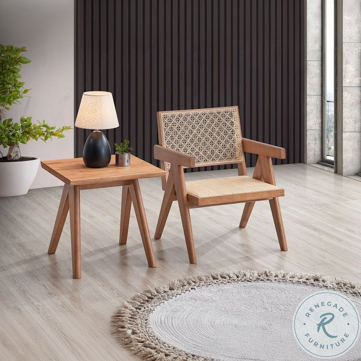 Velentina Rattan and Natural Accent Chair