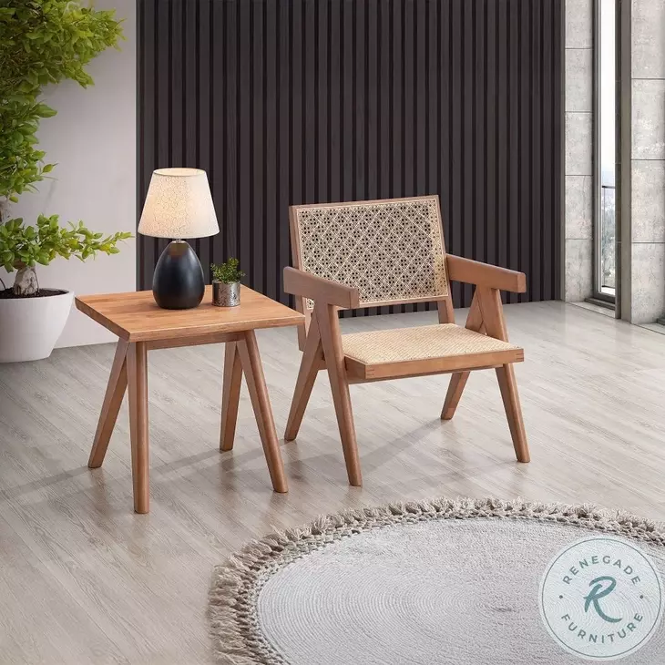 Velentina Natural Square End Table
