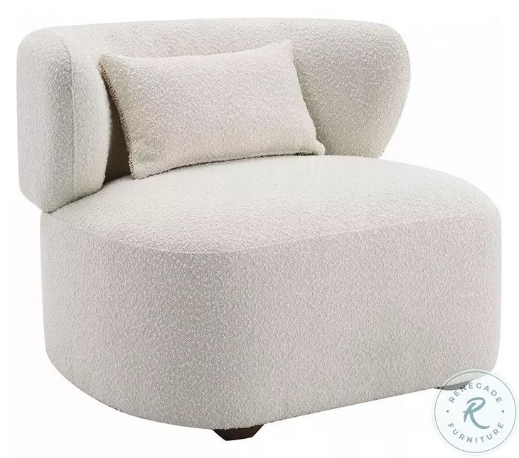 Darius Beige Boucle Living Room Set with 2 Pillows