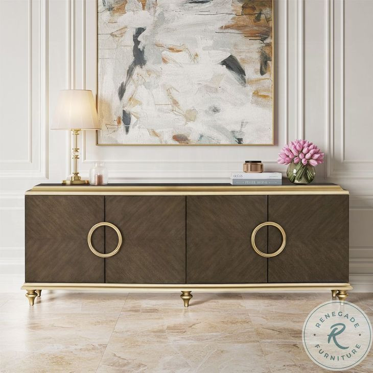 Ashtin Brown 4 Door Console Cabinet