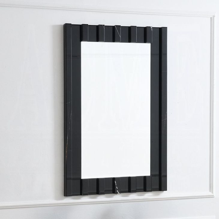 Drisana Black Rectangular Wall Mirror