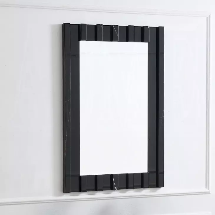 Drisana Black Rectangular Wall Mirror