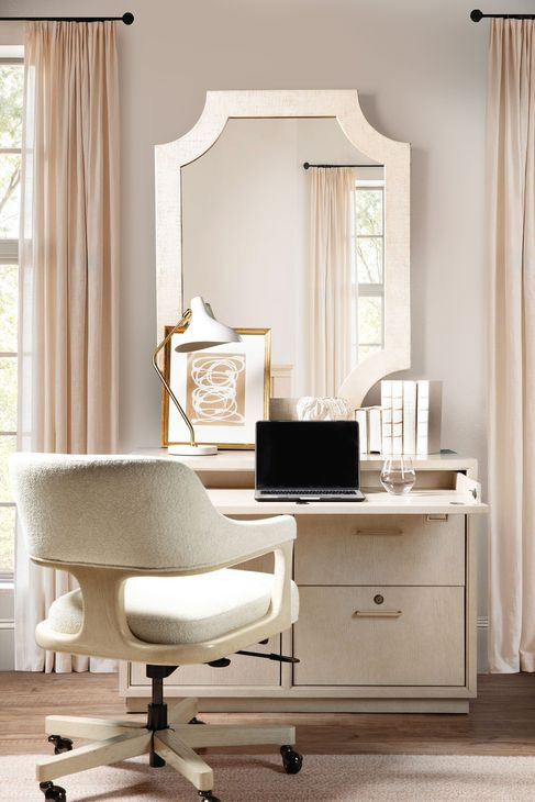 Marlowe Polished Limestone 3 Drawer Workstation