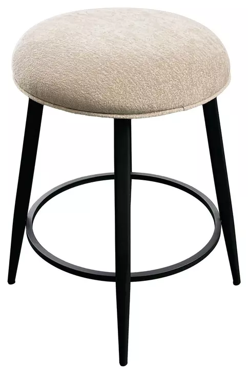 Metal Base Barstools Champagne Performance Fabric Swivel Backless Bar Stool Set of 2