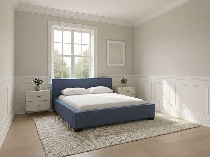 Zest Blue Upholstered Panel Bedroom Set