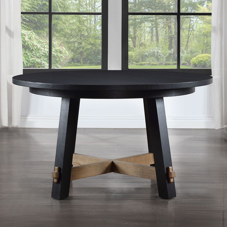Aubrey Black 54" Round Dining Table