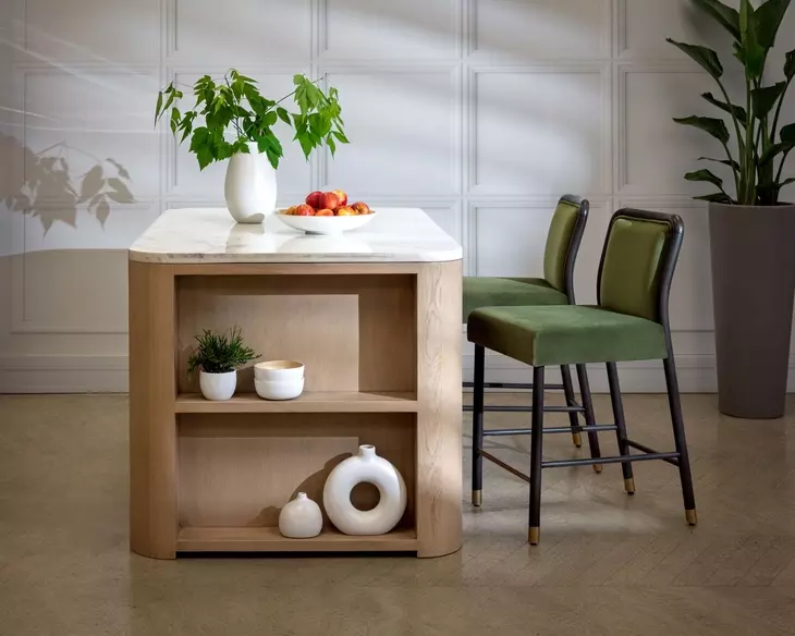 Romilly Light Oak 62" Kitchen Island