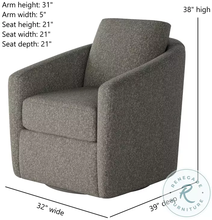 Daisey Athens Nickel Swivel Glider