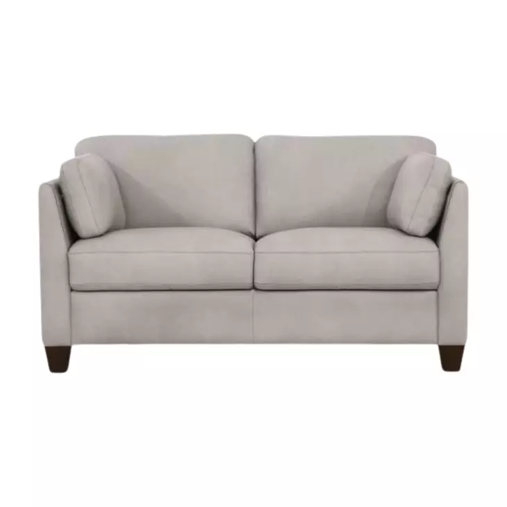 Matias Dusty White Leather 59" Loveseat