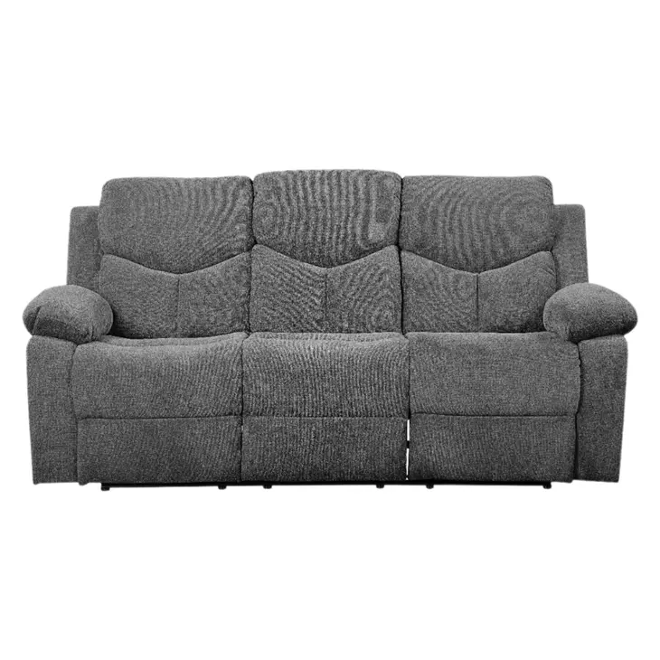 Kalen Gray Chenille Reclining 82" Sofa
