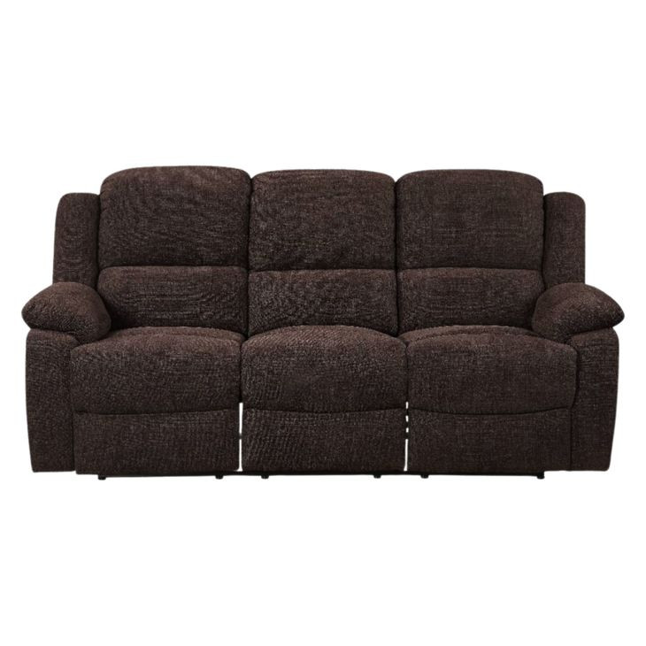 Madden Brown Chenille Reclining 79" Sofa