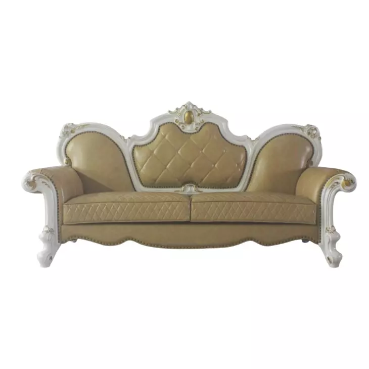 Picardy Butterscotch 93" Sofa with Nailhead Trim